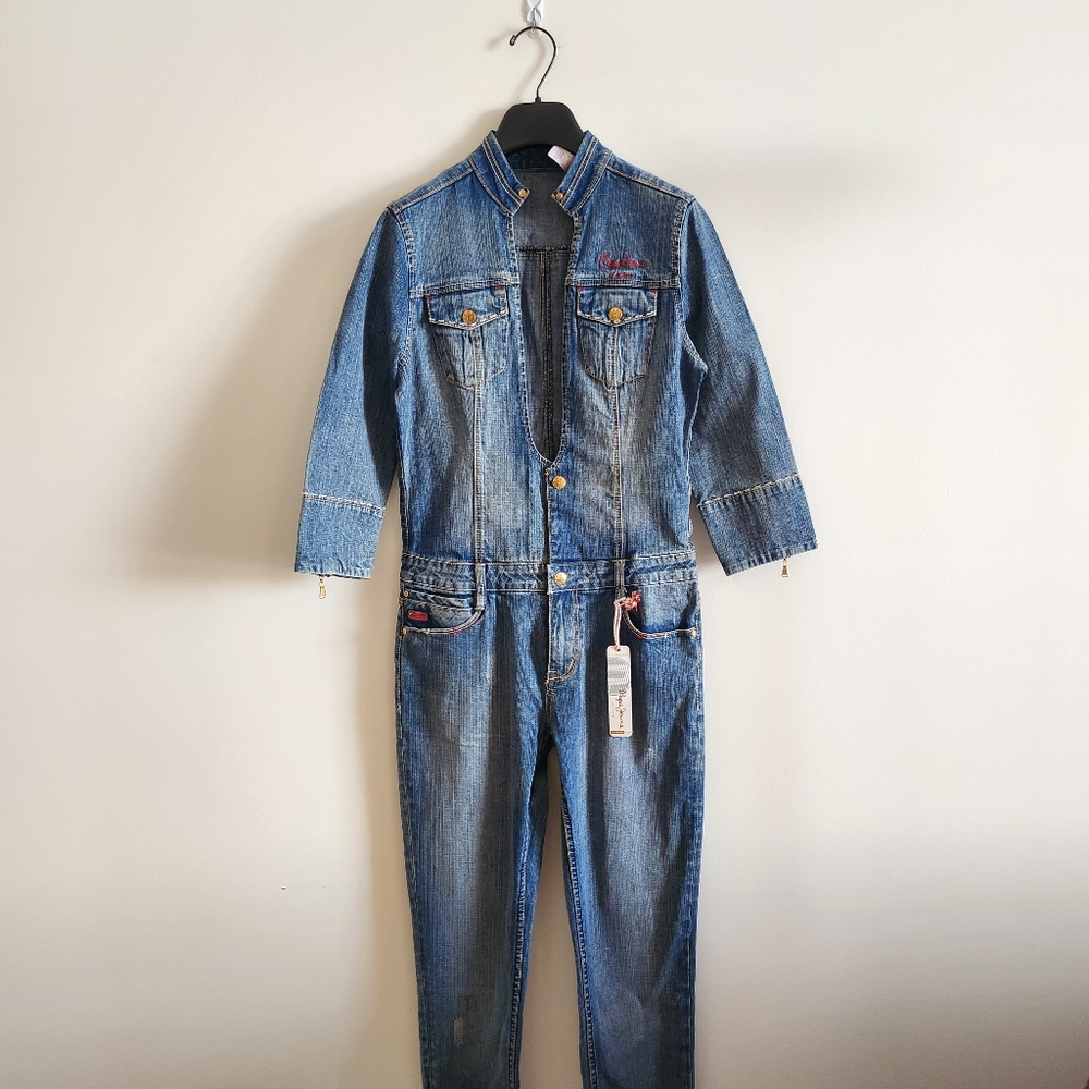 PEPE JEANS I NWT S Denim Jumpsuit I medium wash blue
